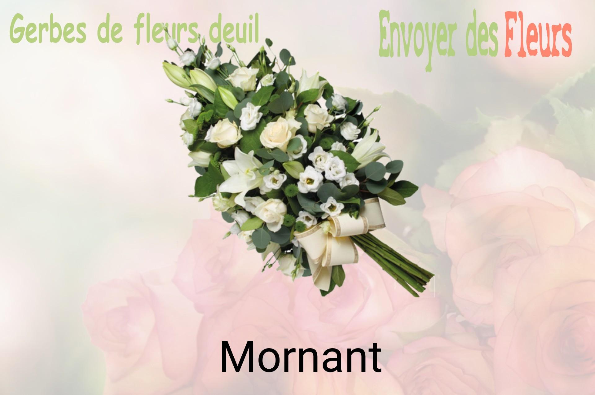 Gerbe de fleurs de deuil livrée à Mornant